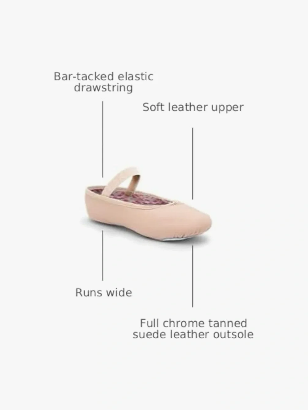 Capezio Daisy 205X Toddler Ballet Flats in Nude Pink size 7.5 NEW